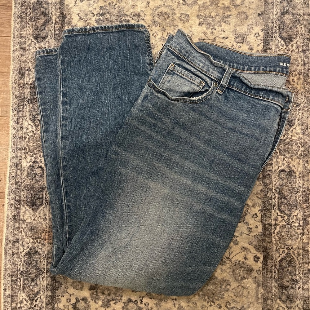 Old Navy Mid Rise Boyfriend Denim Jeans Sonny Wash Size 16